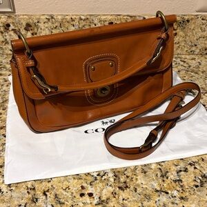 Vintage Leather Coach Crossbody Bag